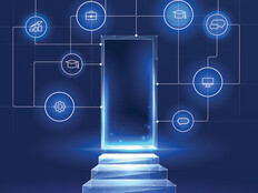 Digital step future education concept
